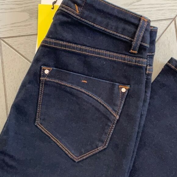 KAREN MILLEN NEW WITH TAGS DARK DENIM JEANS SIZE 2 STRAIGHT FIT - Picture 9 of 10